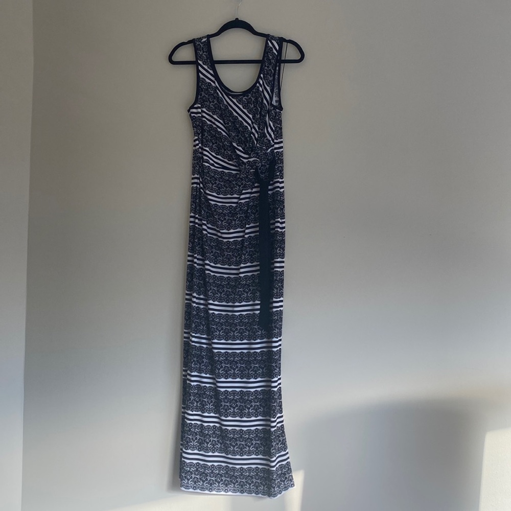 London Times black and white maxi